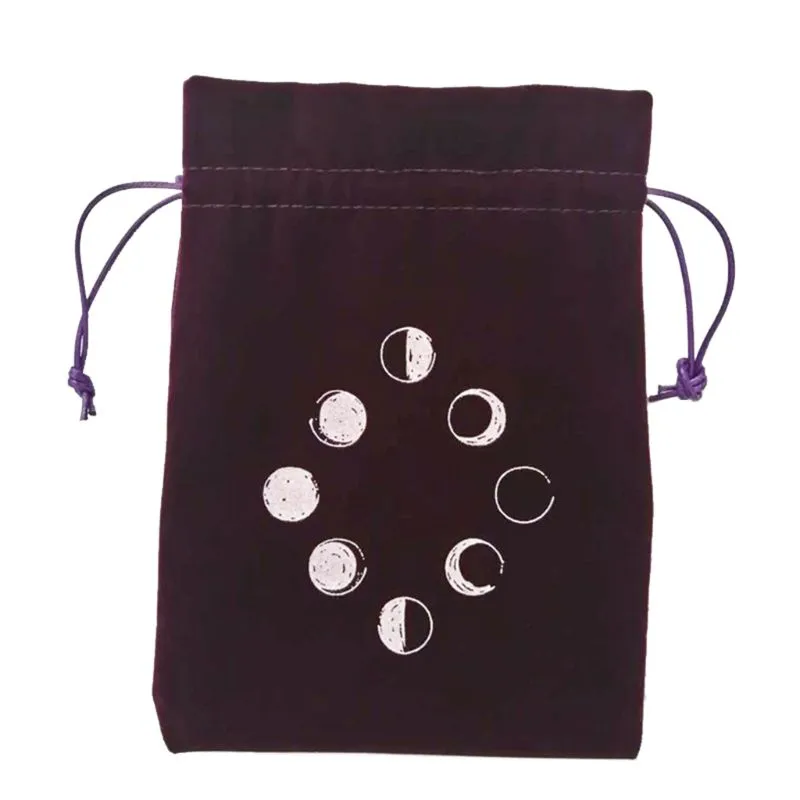 Velvet Moon Phase Tarot Card Storage Bags