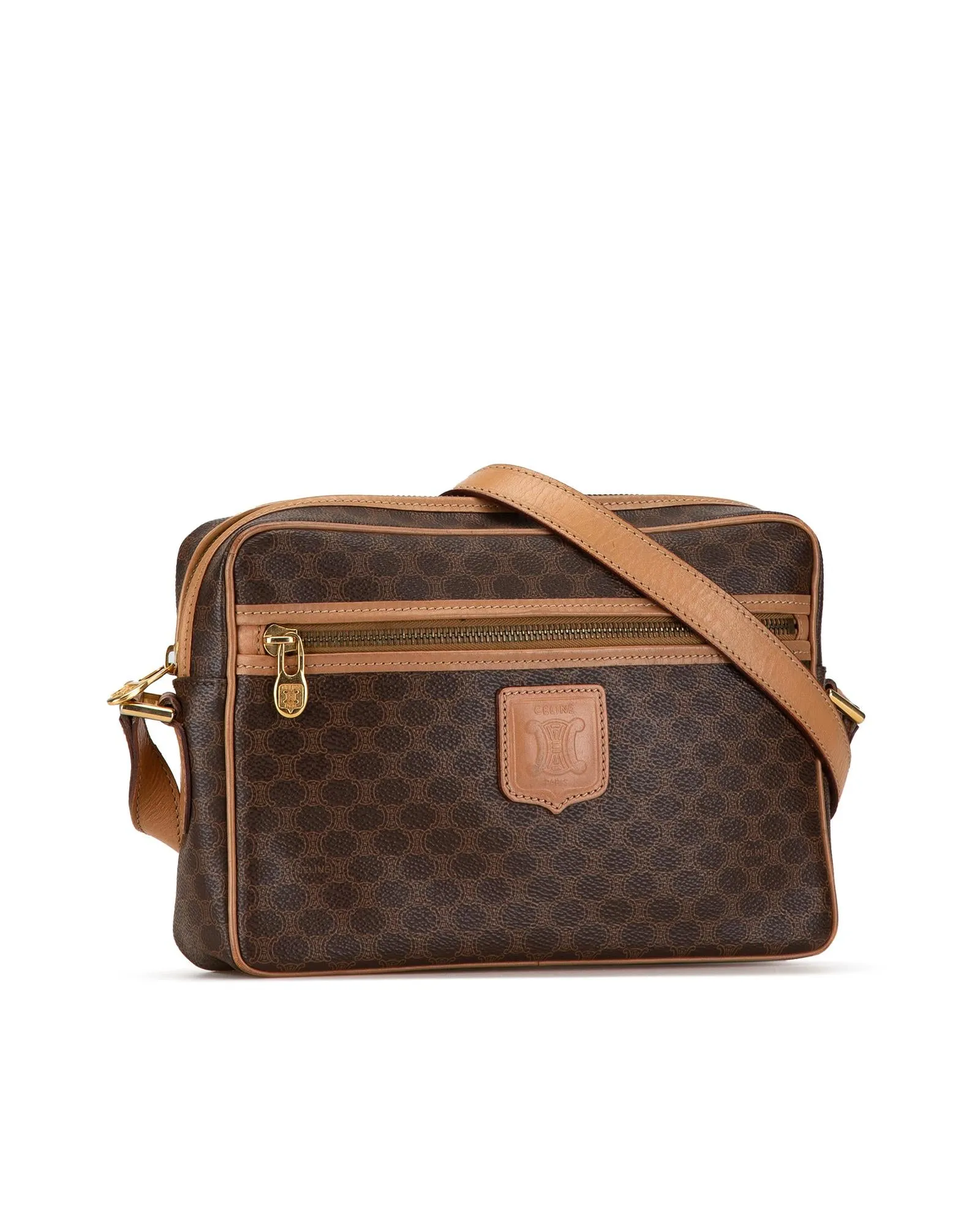 Vintage Celine Camera Bag in Brown Monogram Canvas