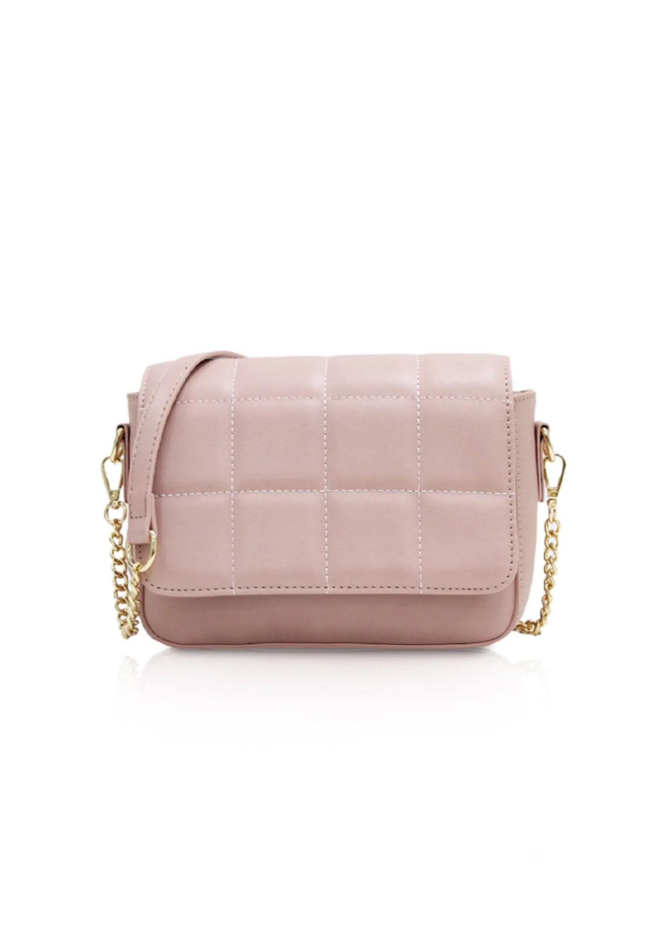 VOIR BELLE Puff Quilted Flap Crossbody Bag