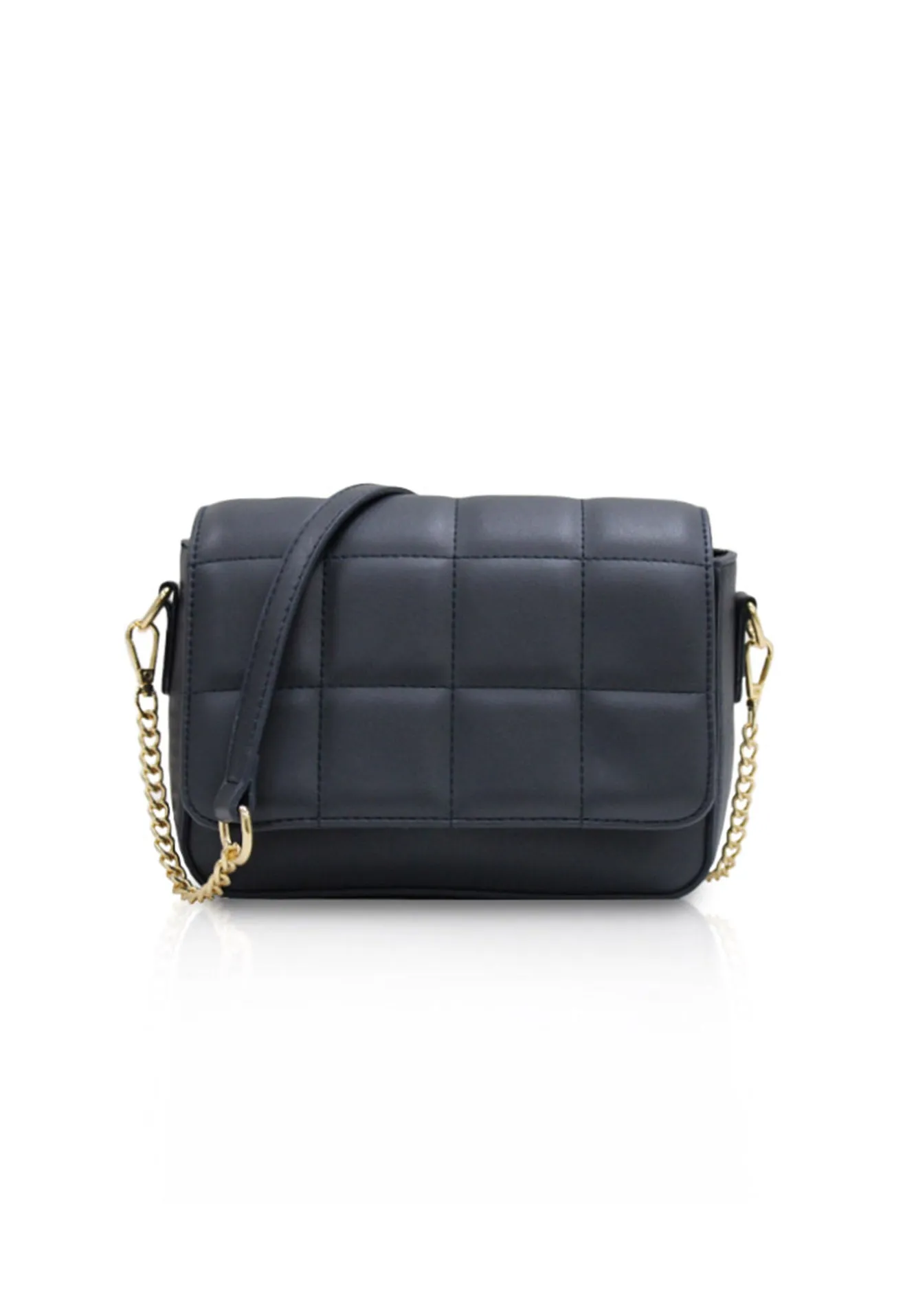 VOIR BELLE Puff Quilted Flap Crossbody Bag