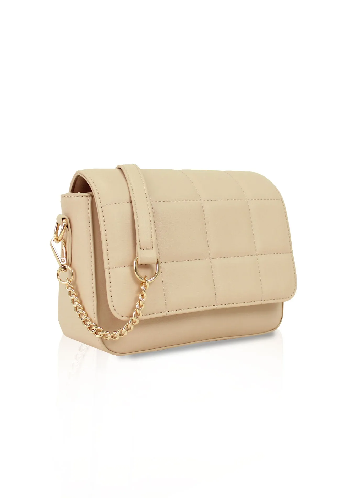 VOIR BELLE Puff Quilted Flap Crossbody Bag