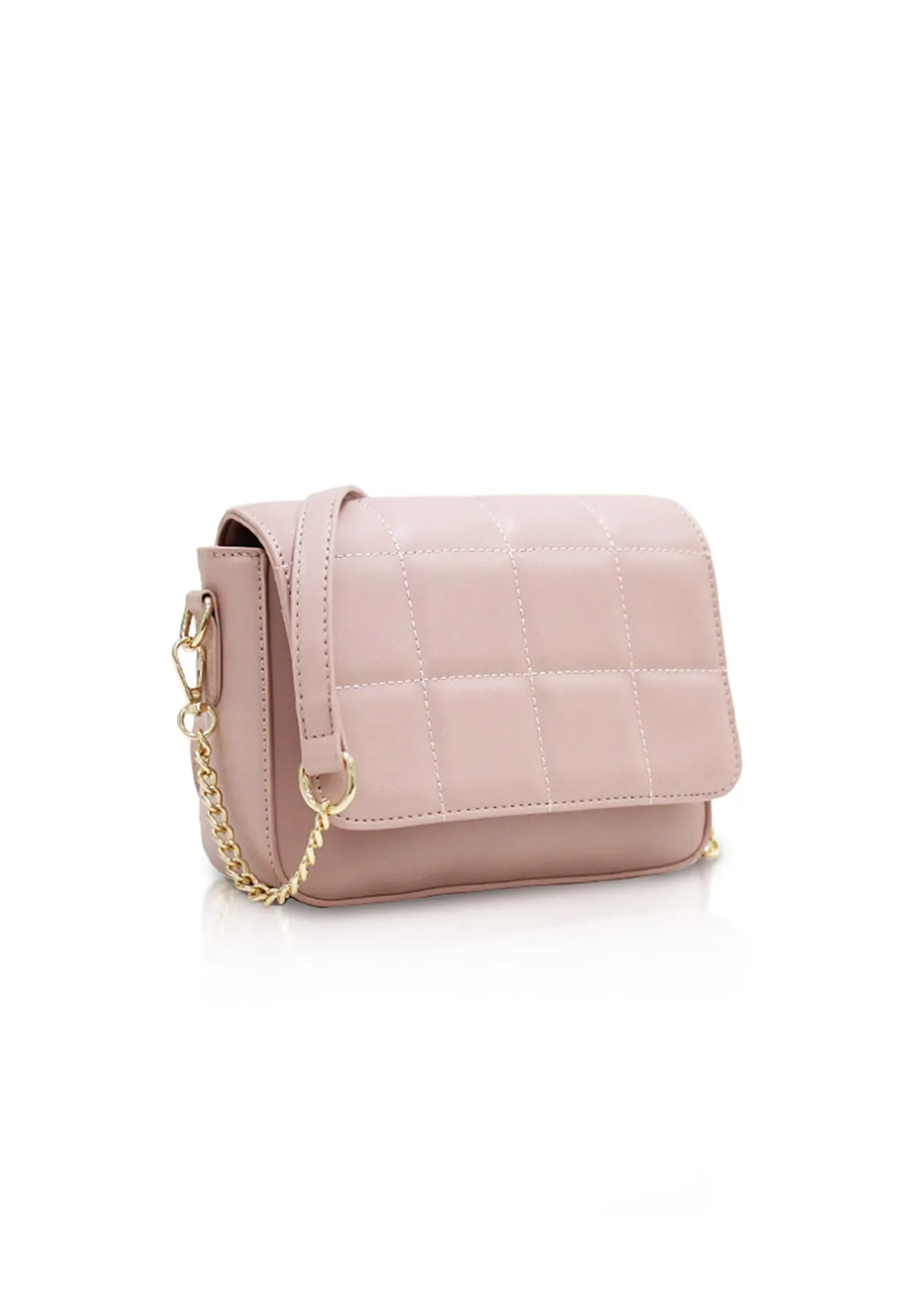 VOIR BELLE Puff Quilted Flap Crossbody Bag