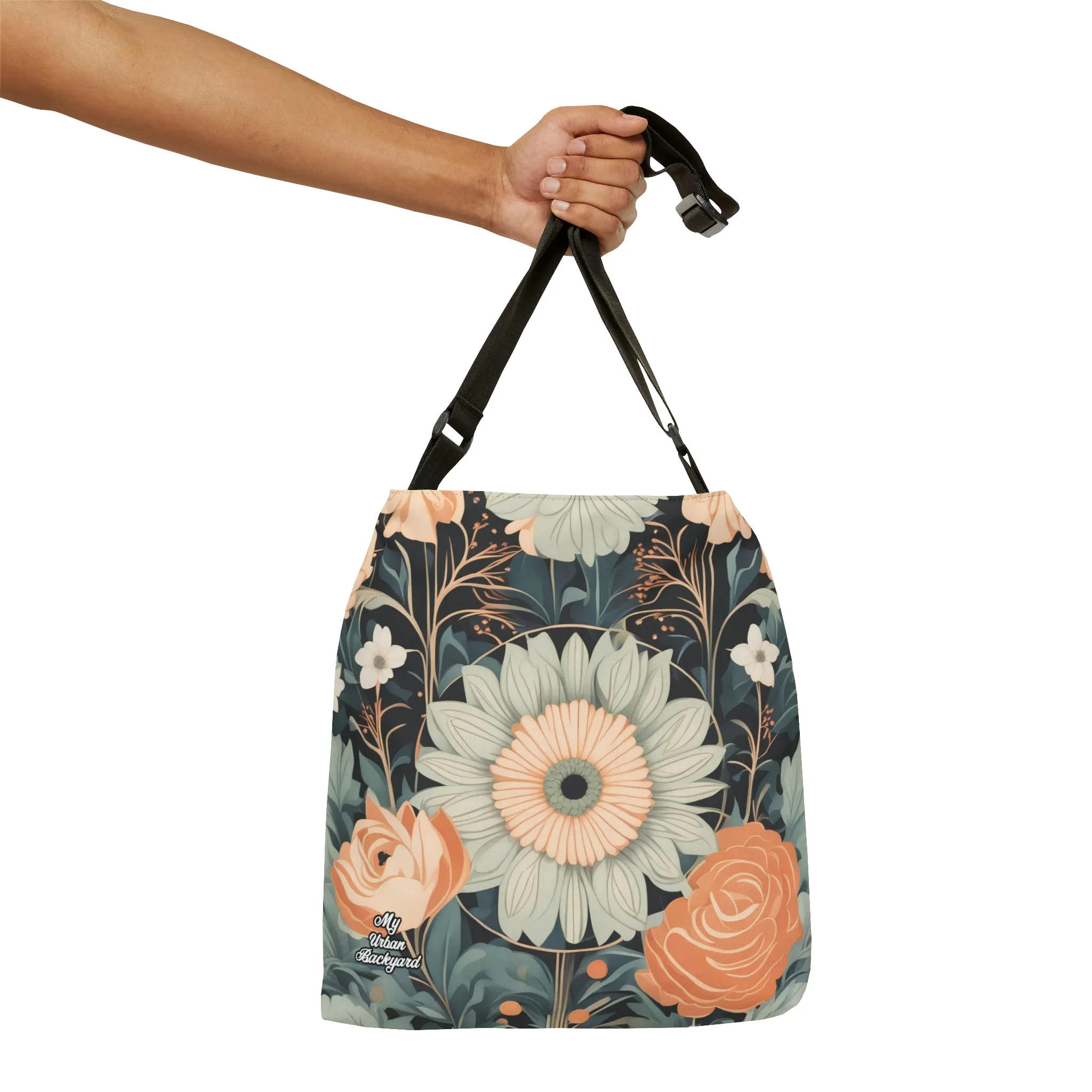 Wildflowers, Tote Bag with Adjustable Strap - Trendy and Versatile