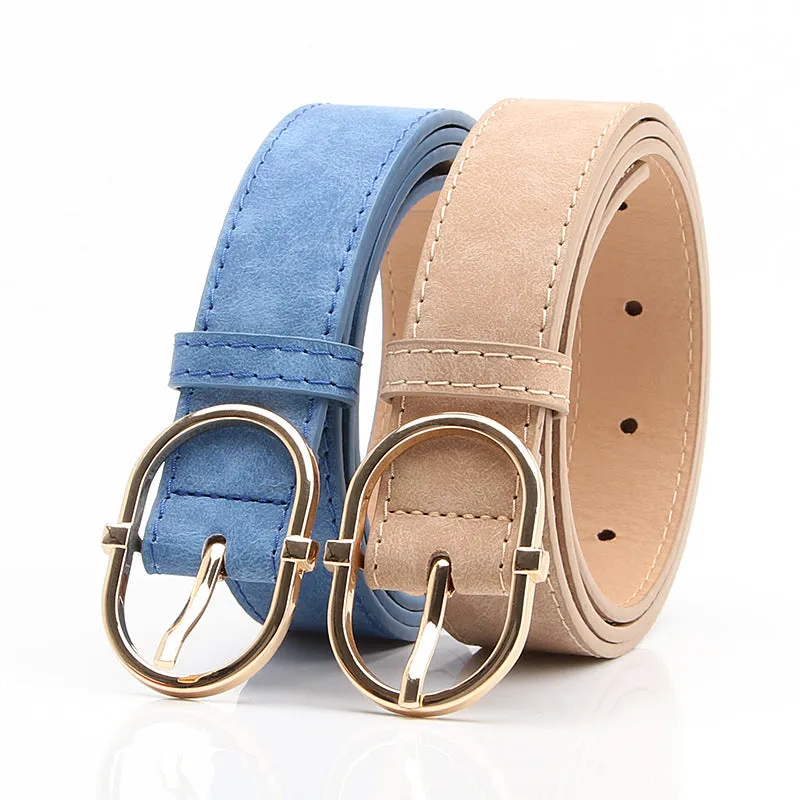 Women's Belt Alloy Pin Buckle Soft and Comfortable Jeans Belt Girls' Clothing Matching Belt