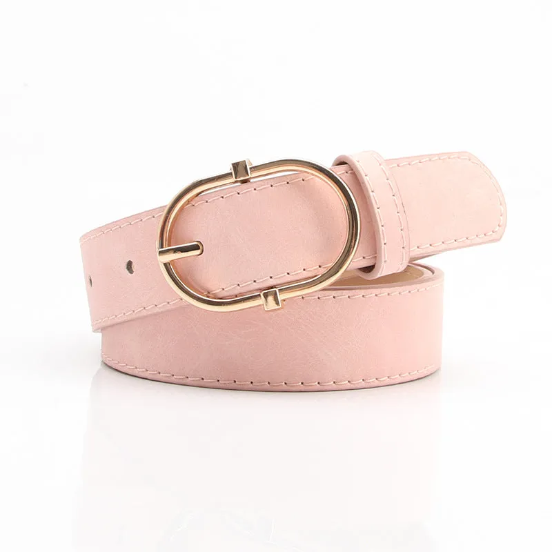 Women's Belt Alloy Pin Buckle Soft and Comfortable Jeans Belt Girls' Clothing Matching Belt