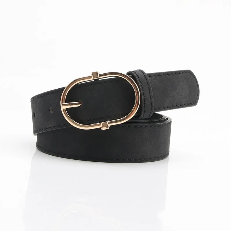 Women's Belt Alloy Pin Buckle Soft and Comfortable Jeans Belt Girls' Clothing Matching Belt