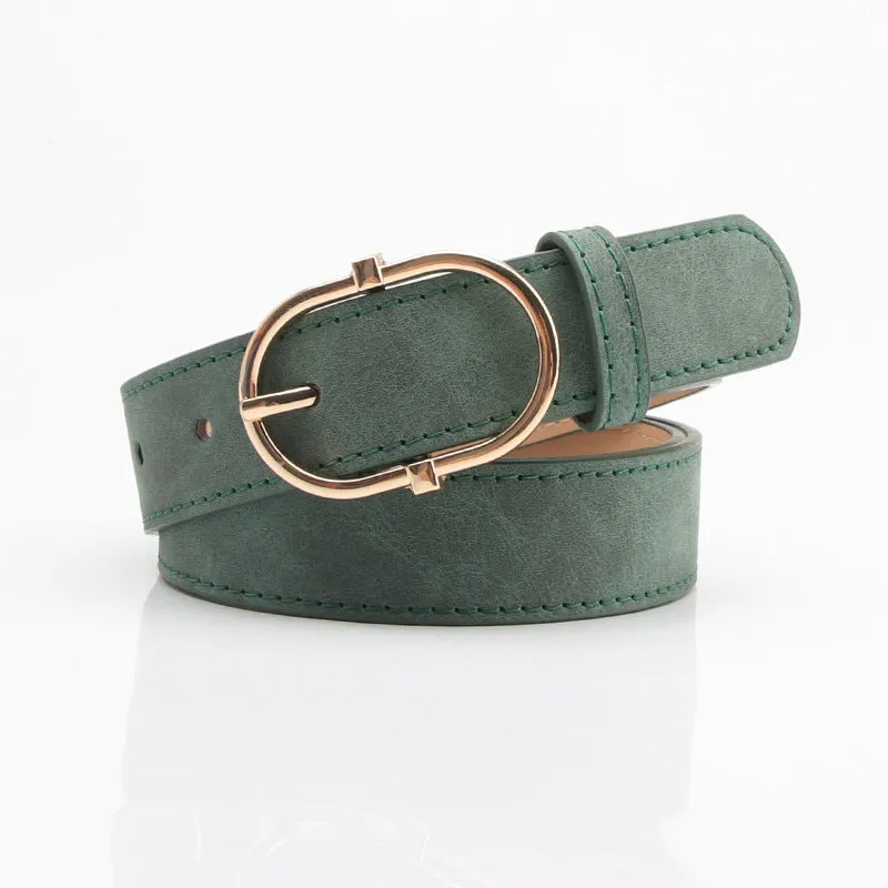 Women's Belt Alloy Pin Buckle Soft and Comfortable Jeans Belt Girls' Clothing Matching Belt