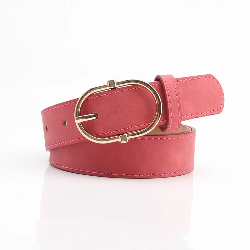 Women's Belt Alloy Pin Buckle Soft and Comfortable Jeans Belt Girls' Clothing Matching Belt