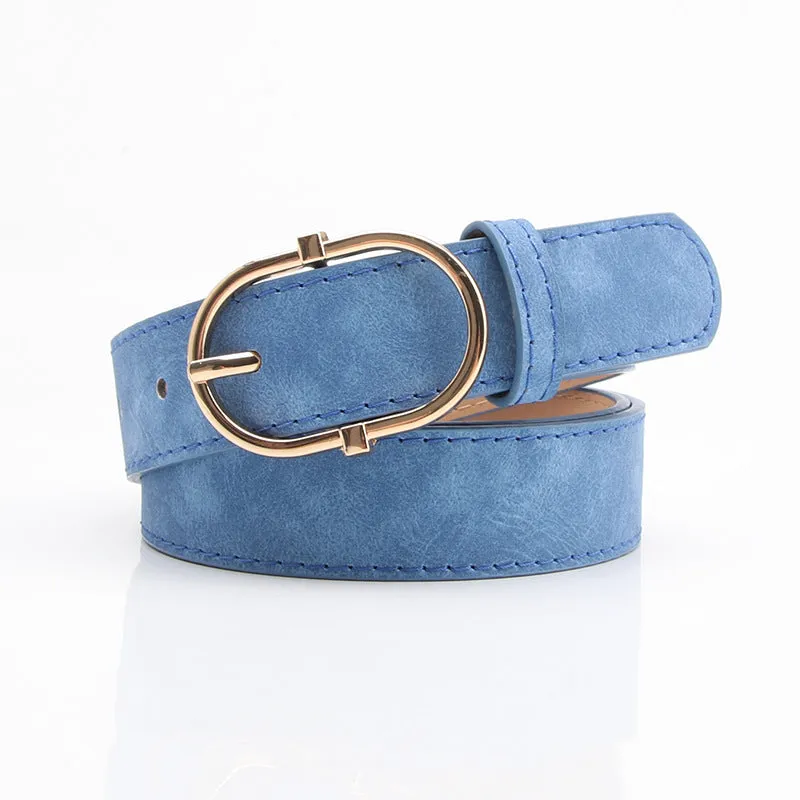 Women's Belt Alloy Pin Buckle Soft and Comfortable Jeans Belt Girls' Clothing Matching Belt