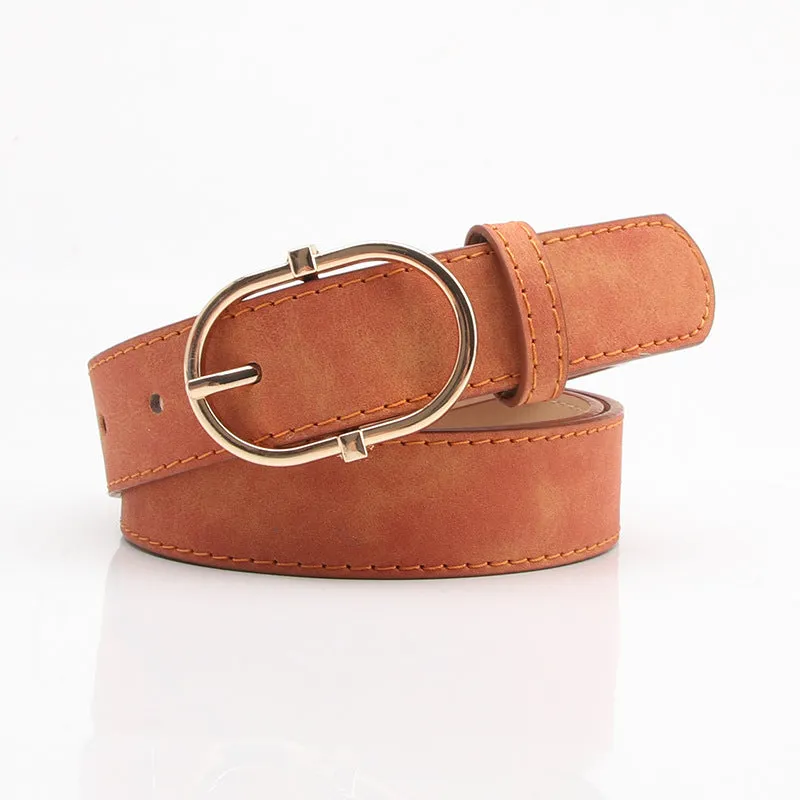 Women's Belt Alloy Pin Buckle Soft and Comfortable Jeans Belt Girls' Clothing Matching Belt