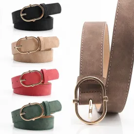 Women's Belt Alloy Pin Buckle Soft and Comfortable Jeans Belt Girls' Clothing Matching Belt