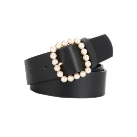 Women's Belt Square Button Point Pearl Sweet Elegant Dress Decorative Band