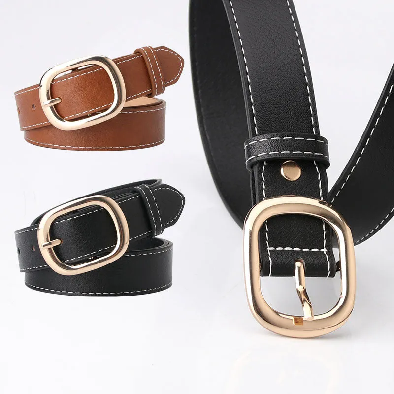 Women's Jeans Pant Belt Casual Simple Women's Belt Korean Style Dress Decorative Belt