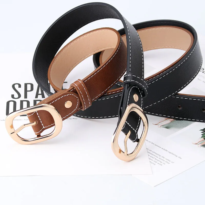 Women's Jeans Pant Belt Casual Simple Women's Belt Korean Style Dress Decorative Belt