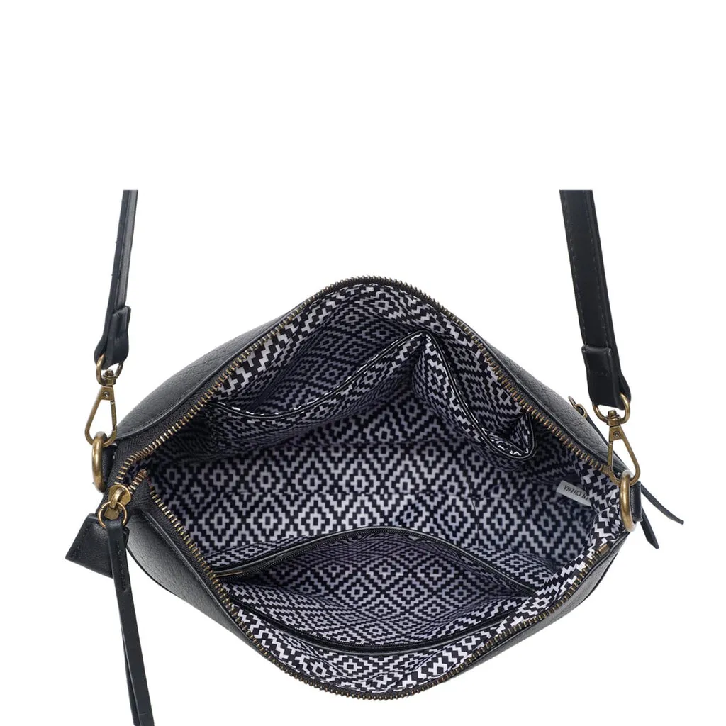 Zoe Two Tone Crossbody Black