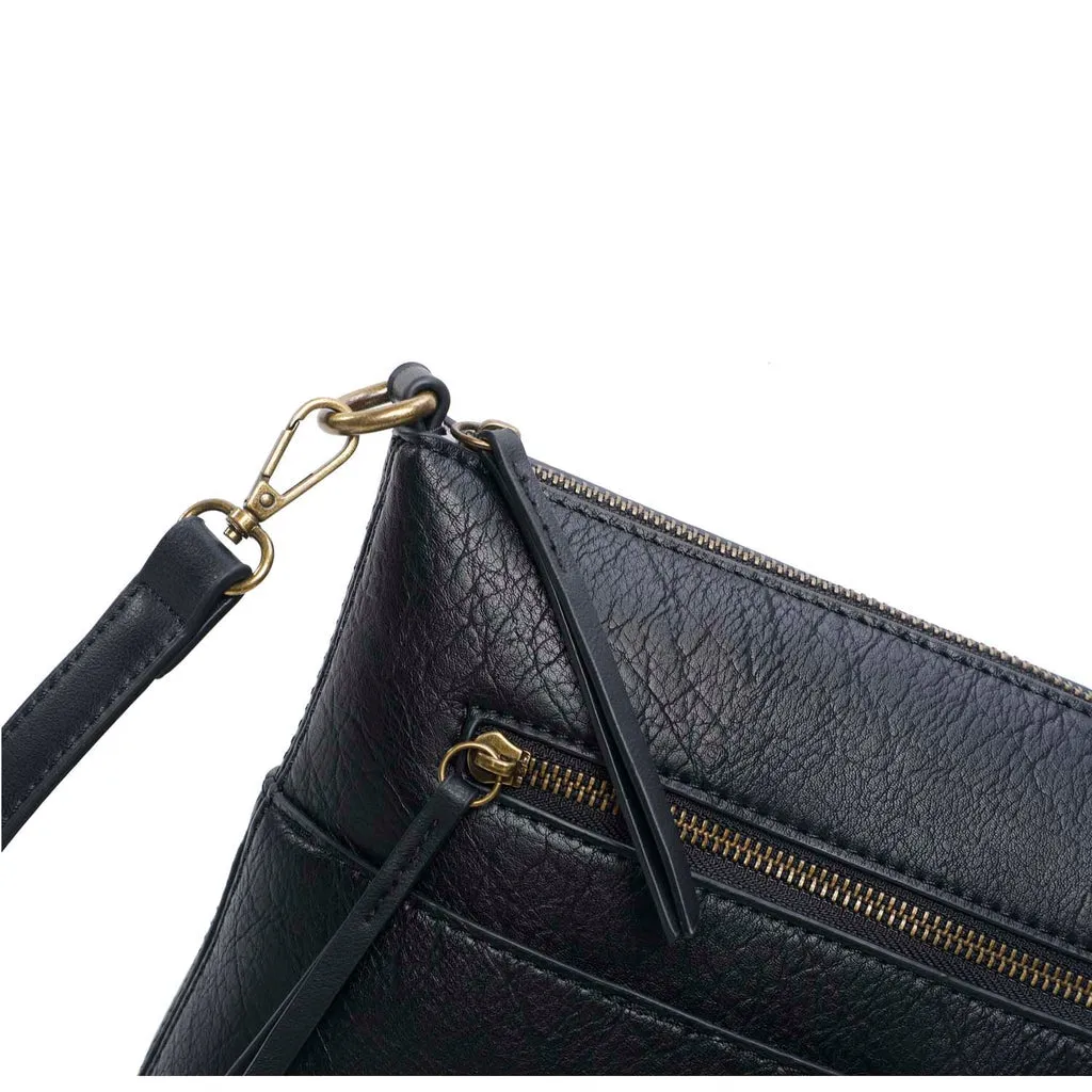 Zoe Two Tone Crossbody Black